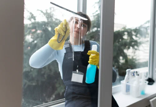 Nettoyage de vitres intérieures et extérieures à la Pomarède